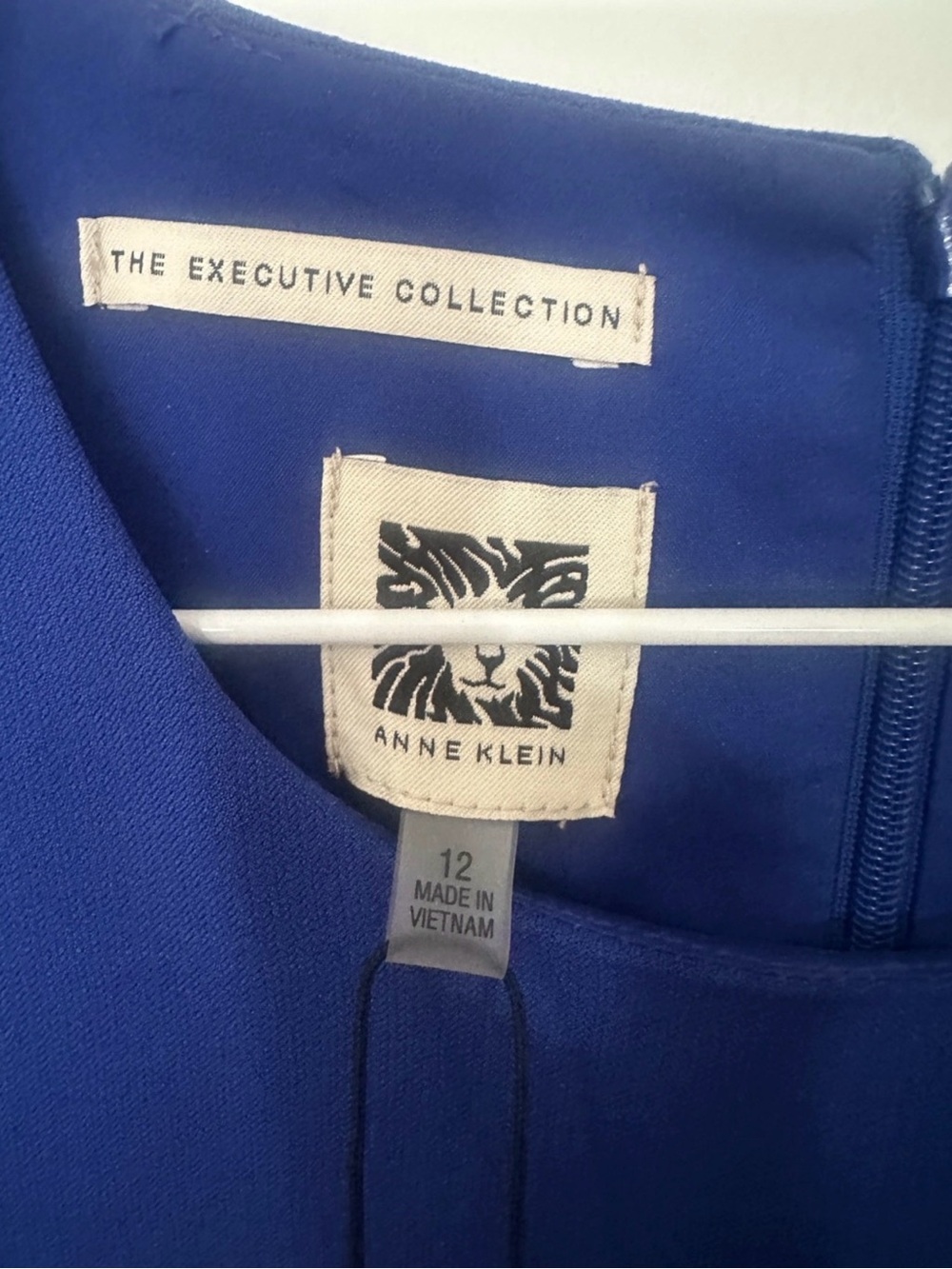 NWT Anne Klein Royal Sapphire Sheath Dress Size 12 Executive Collection - Picture 3 of 6